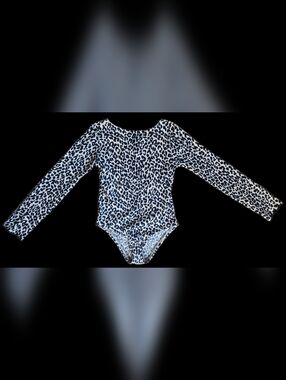 Size 7 Zara Girls Leopard Print Long Sleeve Bodysuit